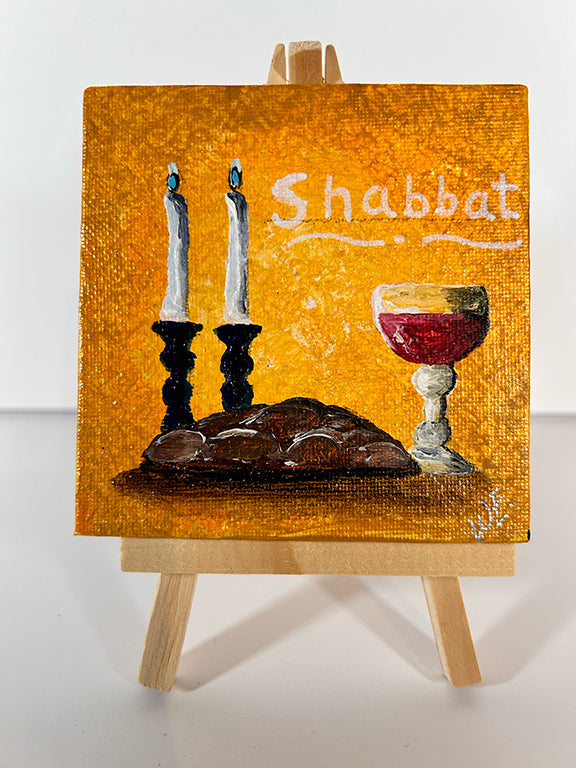 Shabbat Mini Acrylic Art Canvas