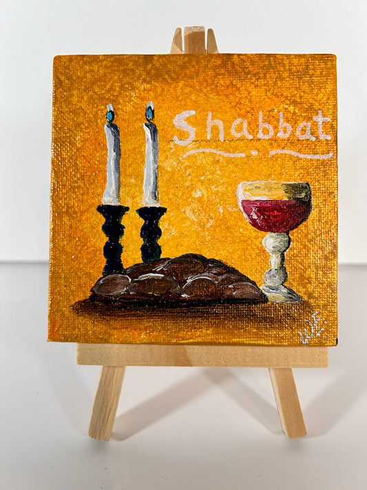 Shabbat Mini Acrylic Art Canvas