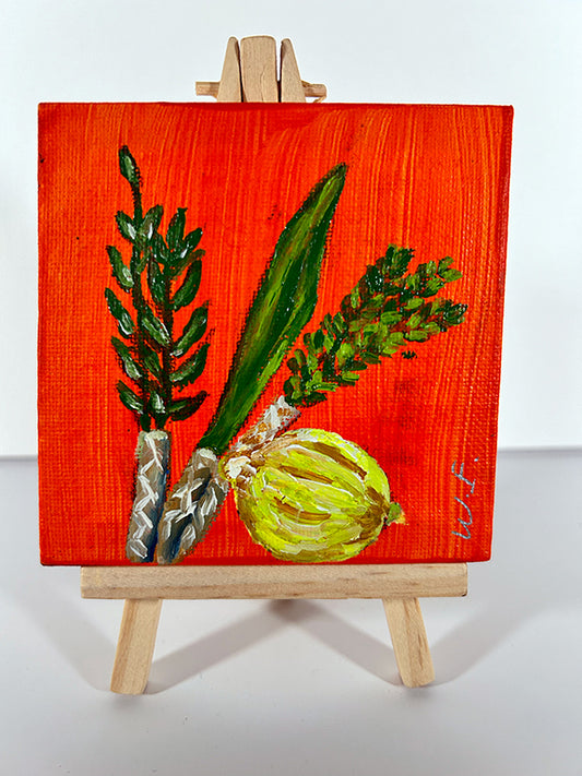 Sukkot Lulav and Etrog Mini Acrylic Art Canvas