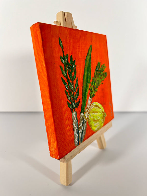 Sukkot Lulav and Etrog Mini Acrylic Art Canvas