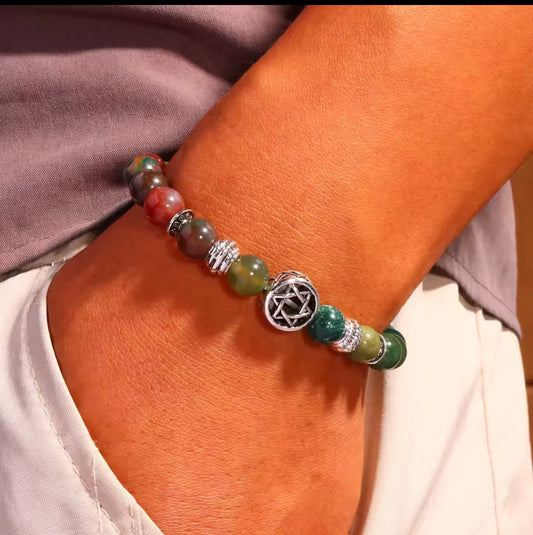 Men’s Jewish Bracelets – Star of David
Men’s lava rock stone bracelets featuring the Star of David.